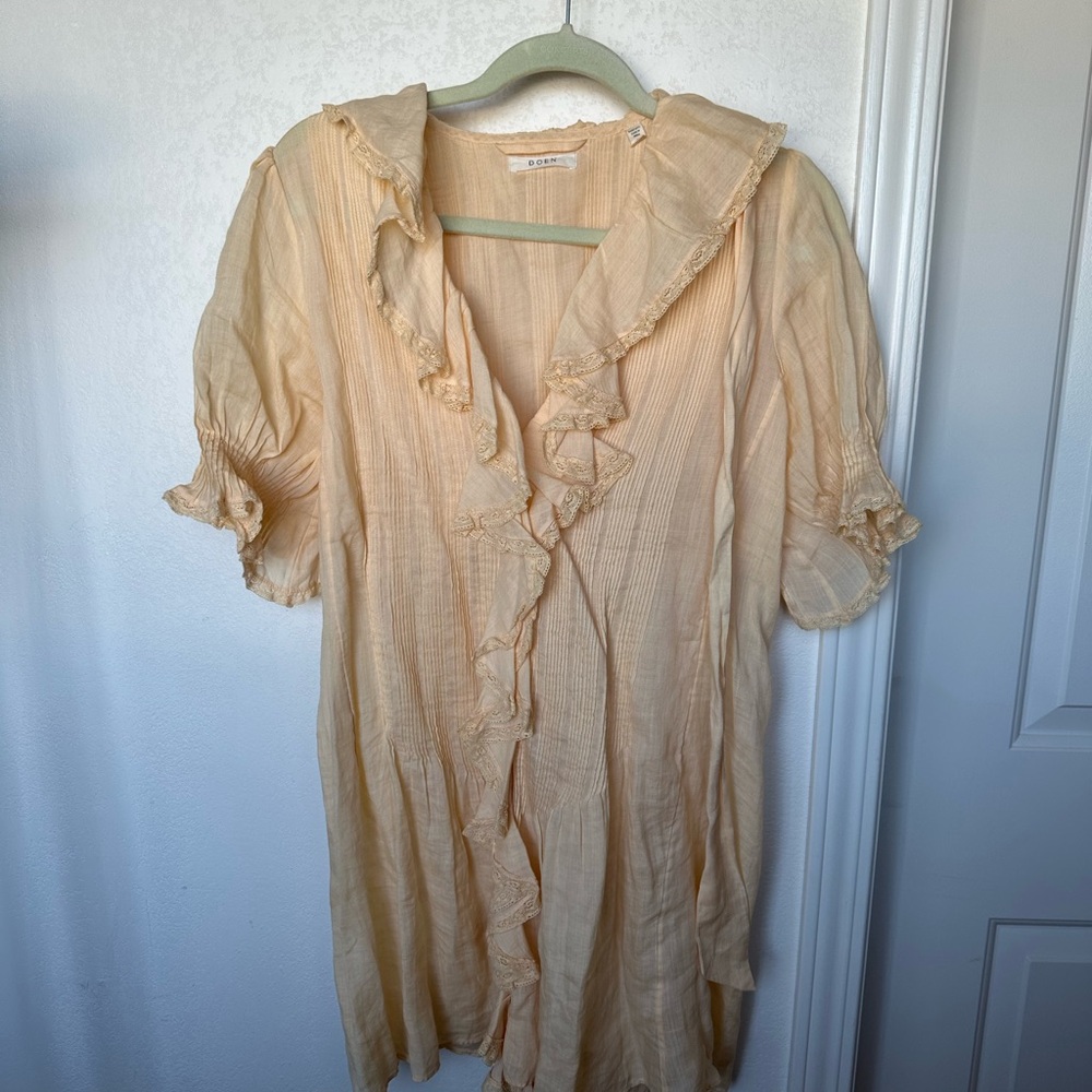 Doen Piper Dress in Peach size small